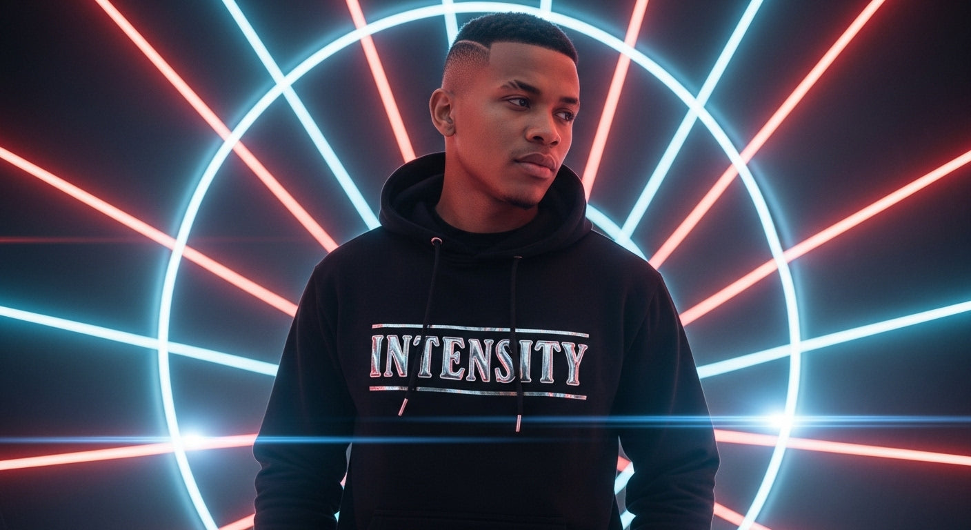 🜉 INTENSITY Capsule by 432Ether — bold, athletic streetwear fueled by kinetic motion and fearless drive.