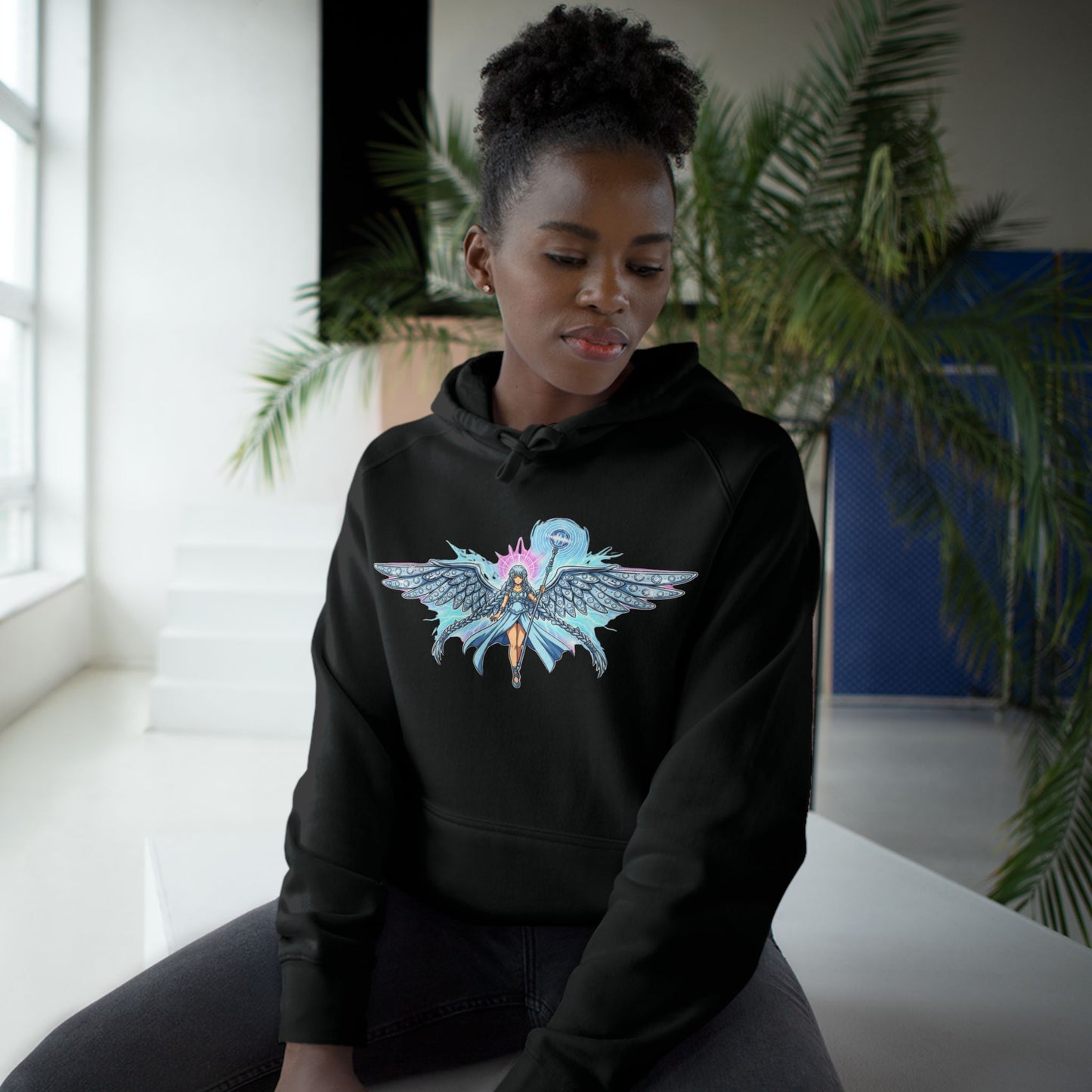 Winged Valkyrie Hoodie — Mythic Norse Warrior Graphic Sweatshirt