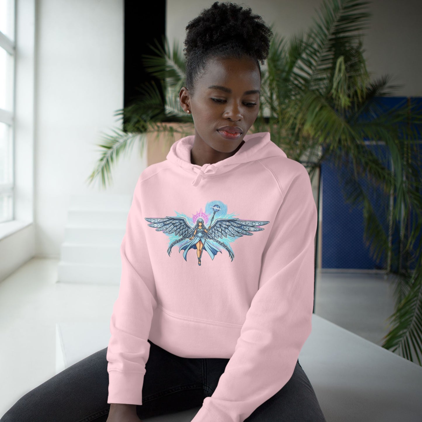 Winged Valkyrie Hoodie — Mythic Norse Warrior Graphic Sweatshirt