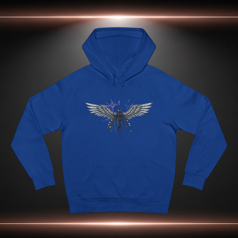 Angel Wings Hoodie with Mystic Orb — Gothic Celestial Streetwear