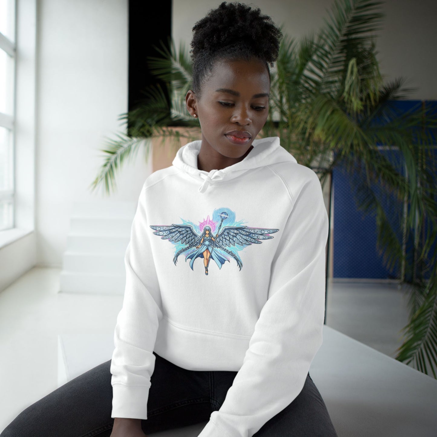 Winged Valkyrie Hoodie — Mythic Norse Warrior Graphic Sweatshirt