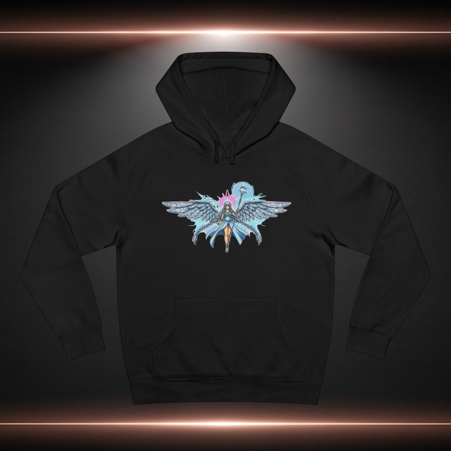 Winged Valkyrie Hoodie — Mythic Norse Warrior Graphic Sweatshirt