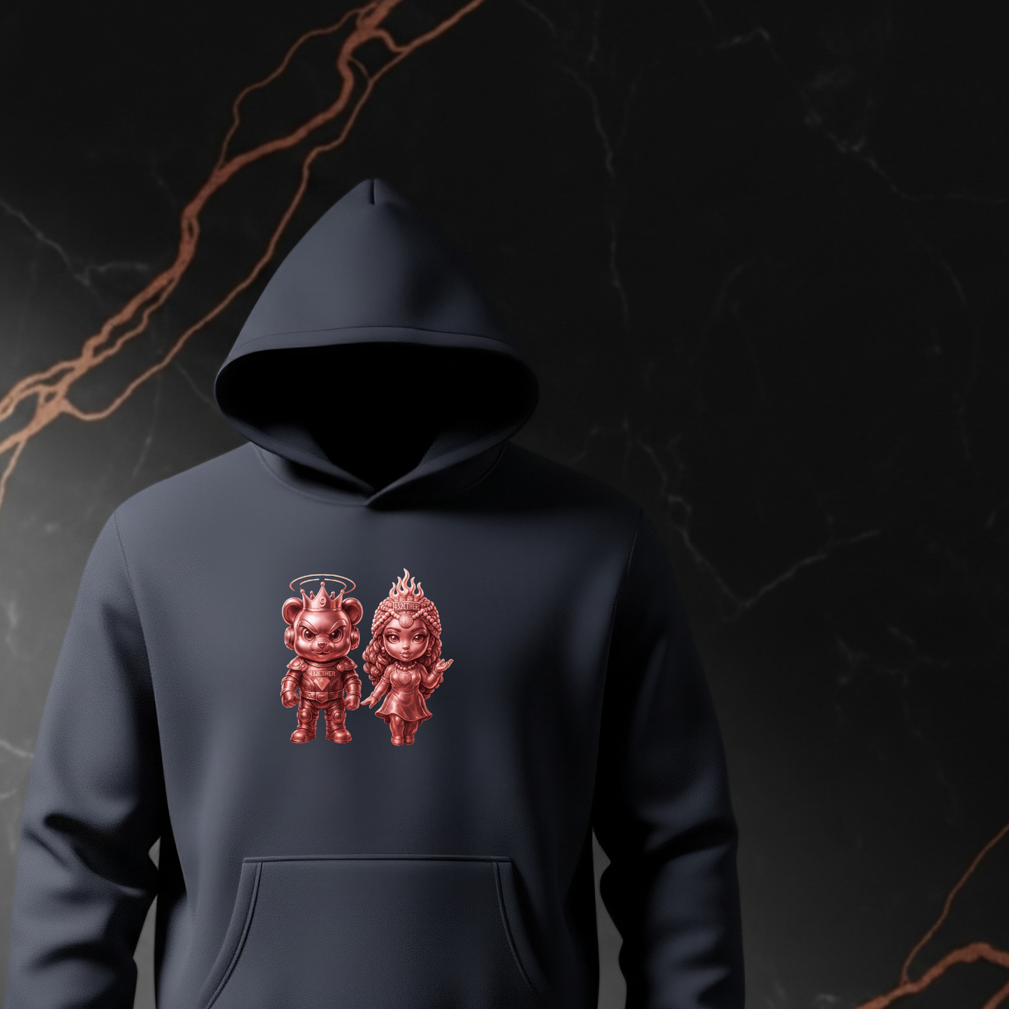 Rose Gold King & Queen Hoodie