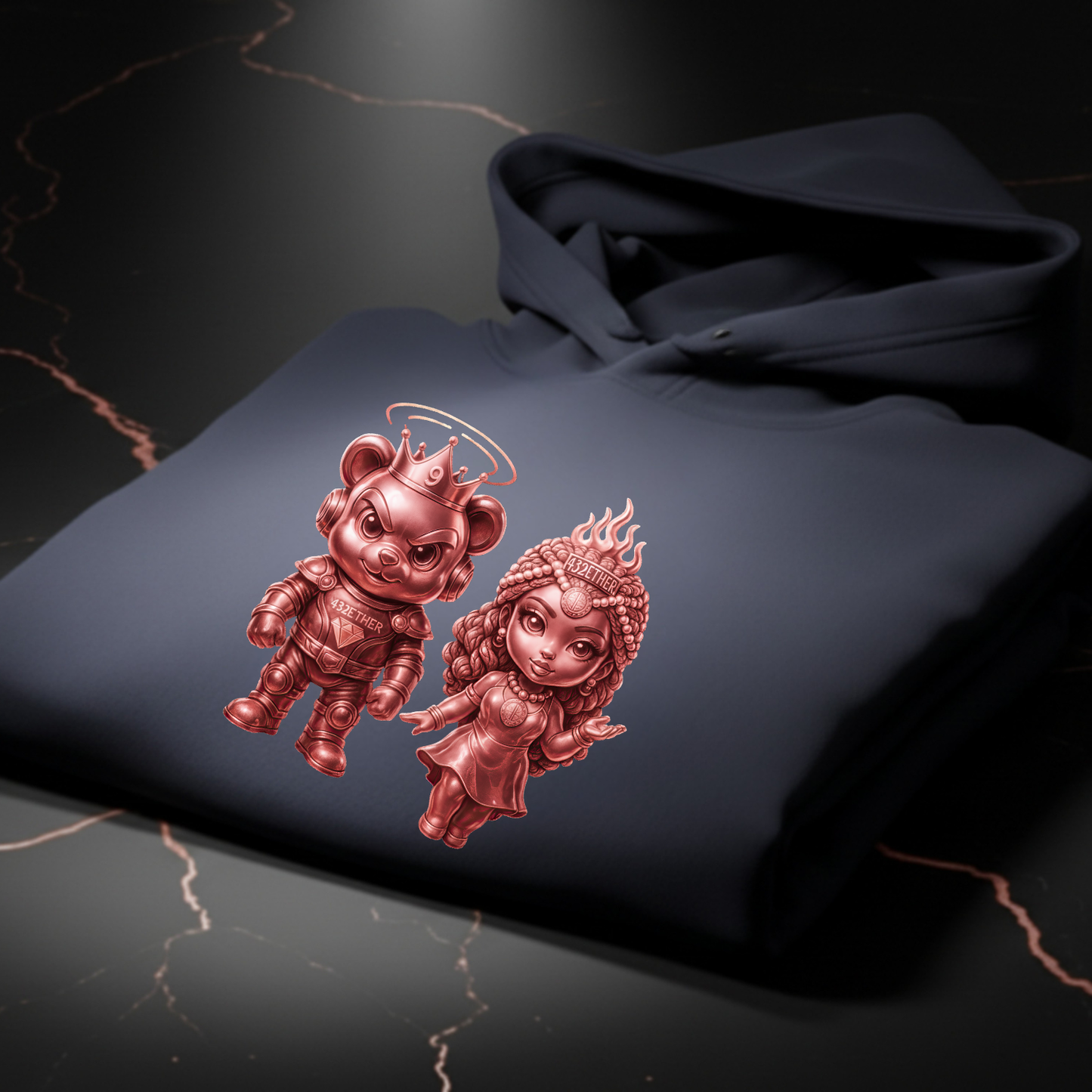 Rose Gold King & Queen Hoodie