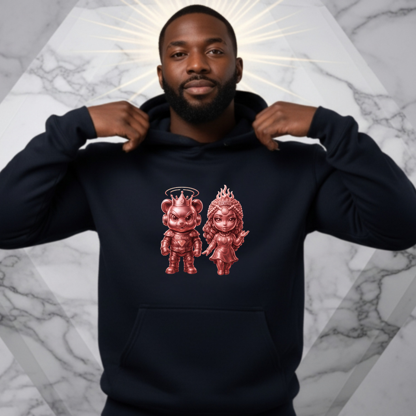 Rose Gold King & Queen Hoodie
