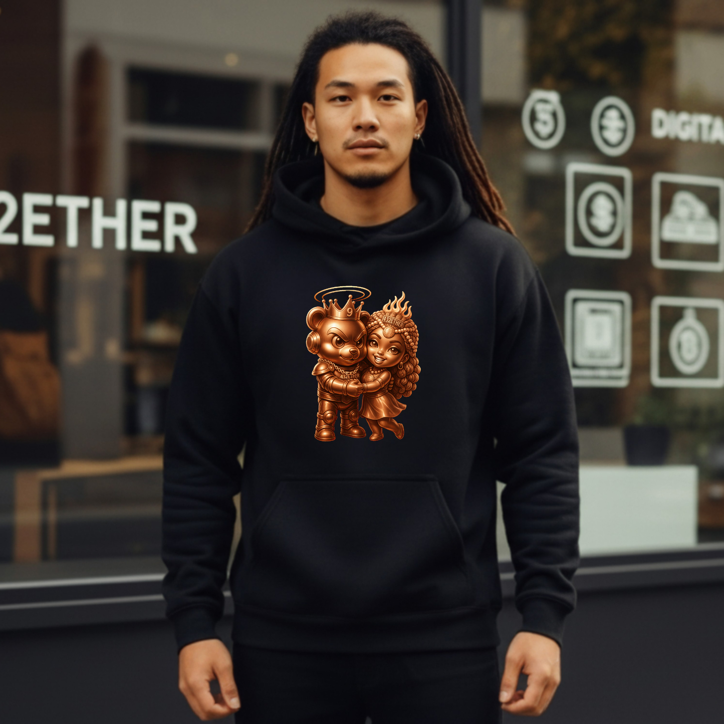 Golden Lovers Couple Hoodie