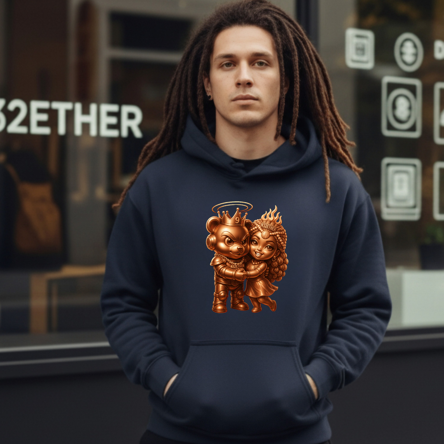 Golden Lovers Couple Hoodie