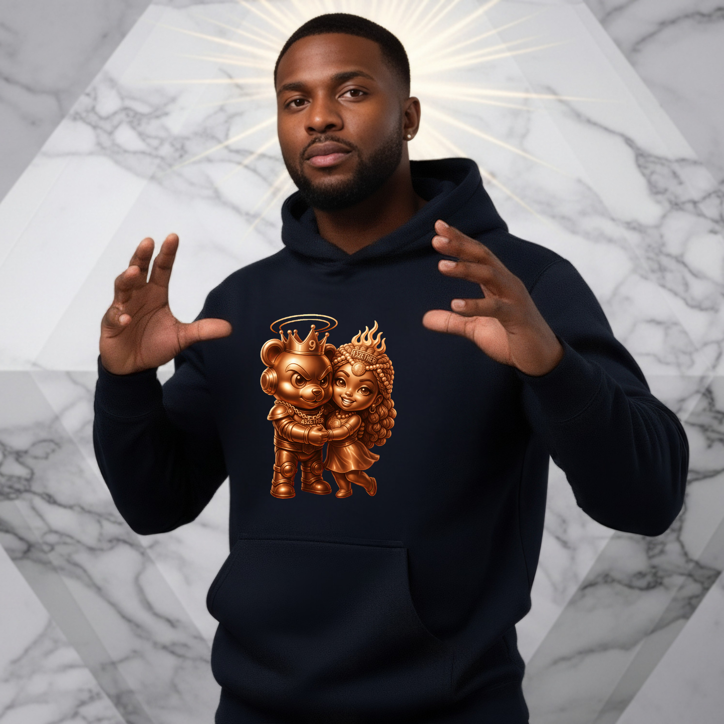 Golden Lovers Couple Hoodie