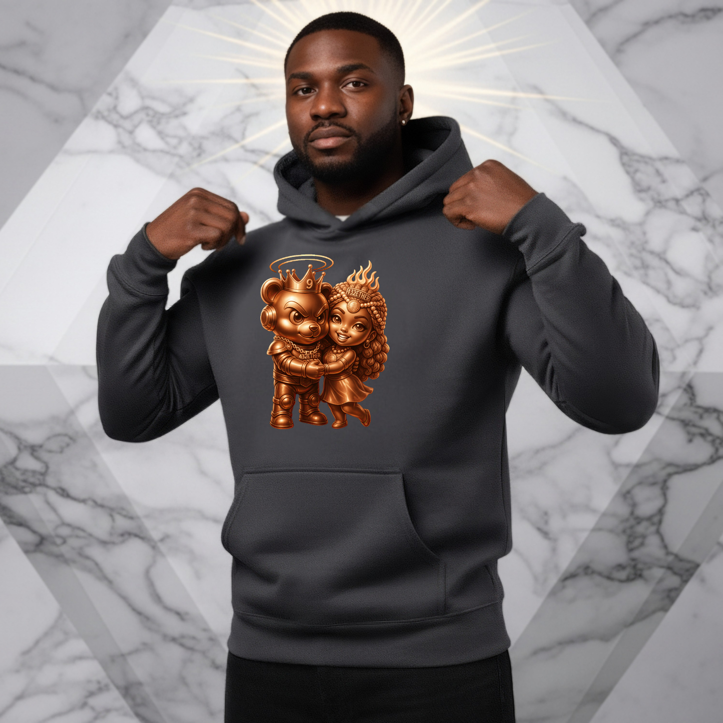 Golden Lovers Couple Hoodie