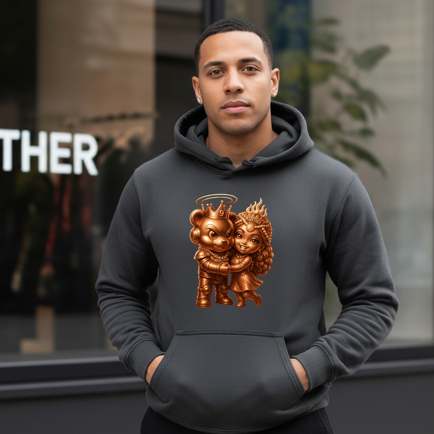 Golden Lovers Couple Hoodie