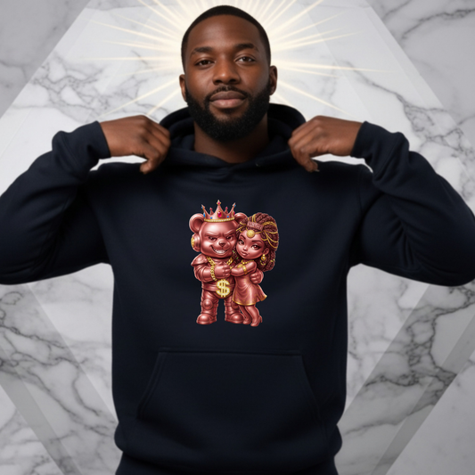 Crowned Luxe Drip Couples Hoodie