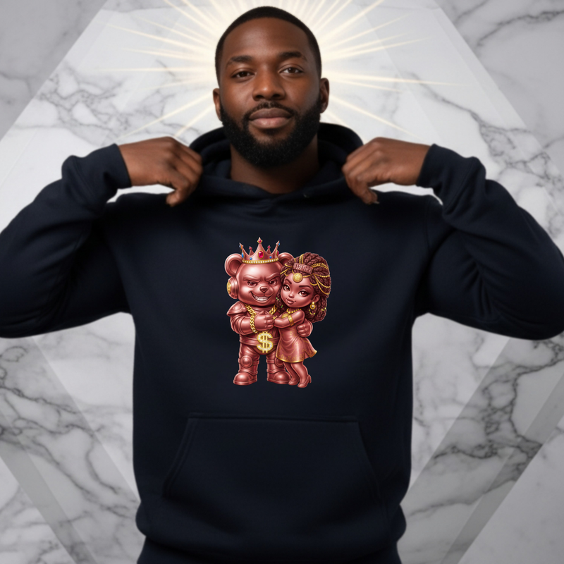 Crowned Luxe Drip Couples Hoodie