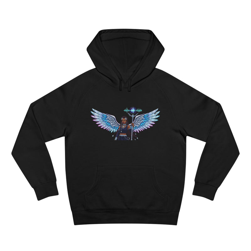 Angel Wings Hoodie — Holographic Winged Guardian Graphic Hoodie
