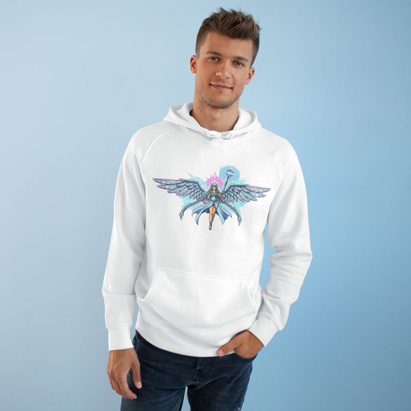 Winged Valkyrie Hoodie — Mythic Norse Warrior Graphic Sweatshirt