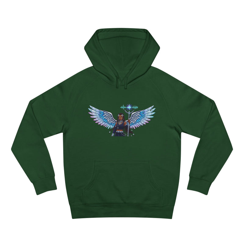 Angel Wings Hoodie — Holographic Winged Guardian Graphic Hoodie